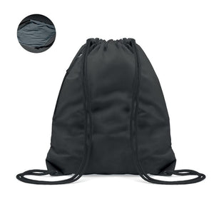 Borsa con cordoncino Nero - personalizzabile con logo