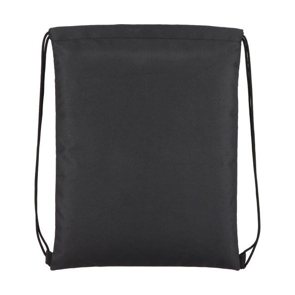 Borsa con coulisse in R-PET 600D rivestita in PU, 33 x 42 cm - personalizzabile con logo