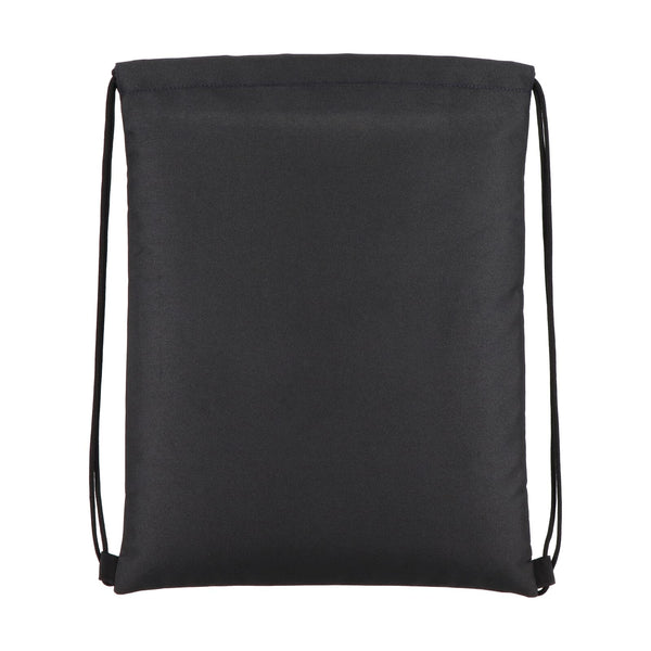 Borsa con coulisse in R-PET 600D rivestita in PU, 33 x 42 cm - personalizzabile con logo