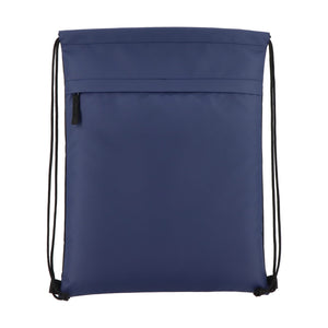 Borsa con coulisse in R-PET 600D rivestita in PU, 33 x 42 cm - personalizzabile con logo