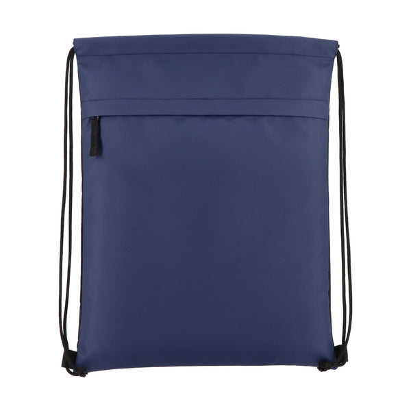 Borsa con coulisse in R-PET 600D rivestita in PU, 33 x 42 cm - personalizzabile con logo