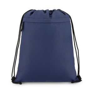 Borsa con coulisse in R-PET 600D rivestita in PU, 33 x 42 cm - personalizzabile con logo