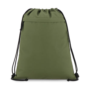 Borsa con coulisse in R-PET 600D rivestita in PU, 33 x 42 cm - personalizzabile con logo