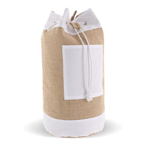 Borsa da marinaio Juta/cotone beige - personalizzabile con logo