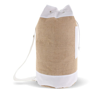 Borsa da marinaio Juta/cotone beige - personalizzabile con logo