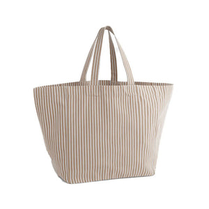 Borsa da spiaggia grande Recycled beige - personalizzabile con logo
