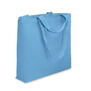 Borsa da spiaggia in tela 320 gr/m Azzurro - personalizzabile con logo