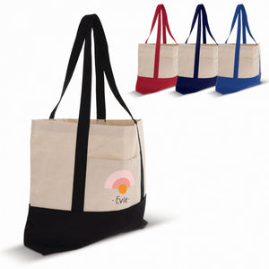 Borsa da spiaggia tela di cotone OEKO-TEX® 280g/m² - personalizzabile con logo