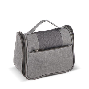 Borsa da toilette da viaggio Kora in rPET 300D Grigio - personalizzabile con logo