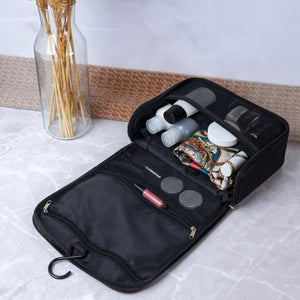 Borsa da toilette da viaggio Kora in rPET 300D - personalizzabile con logo