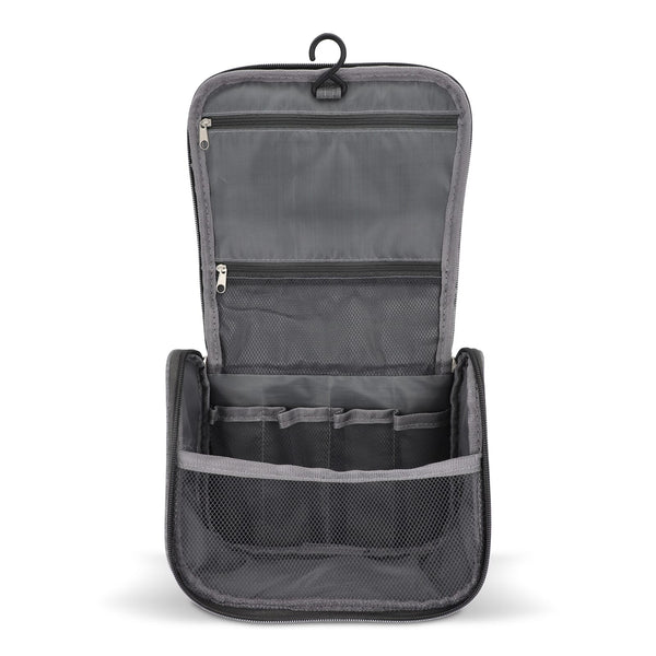 Borsa da toilette da viaggio Kora in rPET 300D - personalizzabile con logo