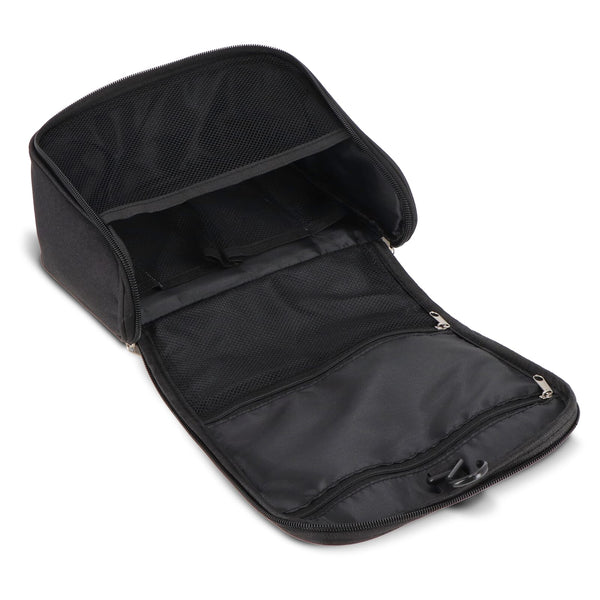 Borsa da toilette da viaggio Kora in rPET 300D - personalizzabile con logo
