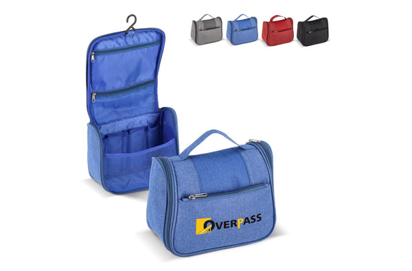 Borsa da toilette da viaggio Kora in rPET 300D - personalizzabile con logo