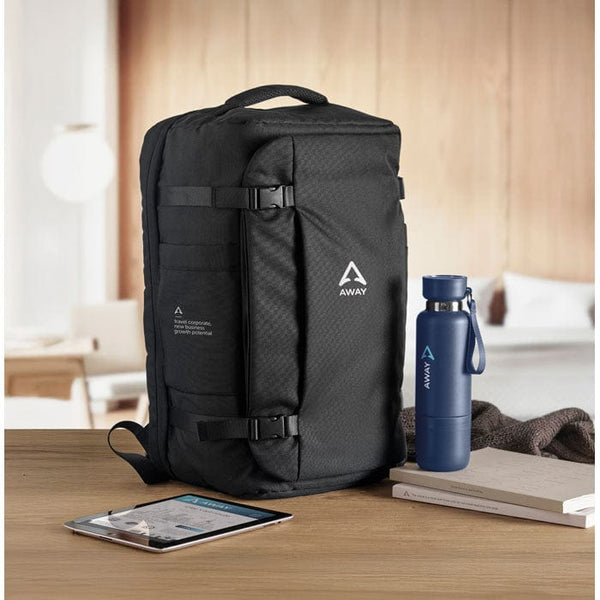 Borsa da viaggio grande Nero - personalizzabile con logo