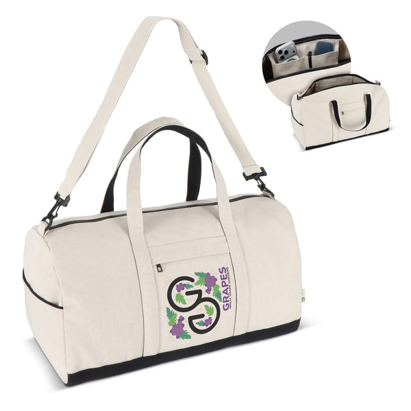 Borsa da viaggio/sport InSideOut Reuuz Canvas 28 x 56 x 28 cm Beige / Nero - personalizzabile con logo
