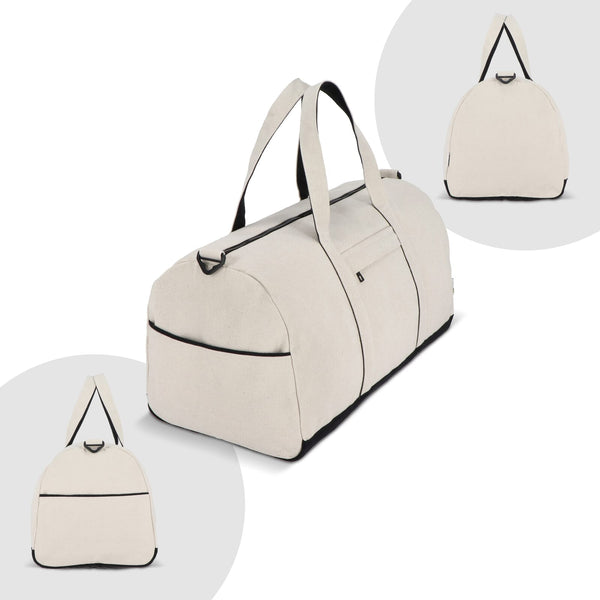 Borsa da viaggio/sport InSideOut Reuuz Canvas 28 x 56 x 28 cm Beige / Nero - personalizzabile con logo