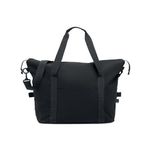 Borsa da weekend cotone riciclato Nero - personalizzabile con logo