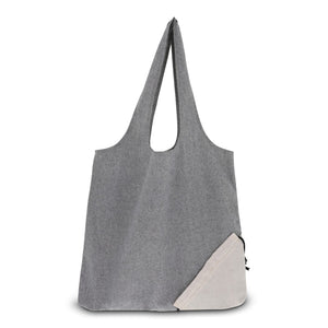 Borsa della spesa Cotone riciclato OEKO-TEX® 140g/m² morbida Grigio - personalizzabile con logo