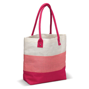 Borsa di juta 340g/m² Rosa - personalizzabile con logo