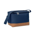 Borsa frigo 600D RPET e sughero blu navy - personalizzabile con logo