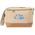 Borsa frigo 600D RPET e sughero kaki - personalizzabile con logo