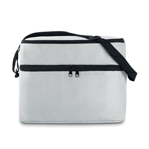 Borsa frigo con due comparti bianco - personalizzabile con logo