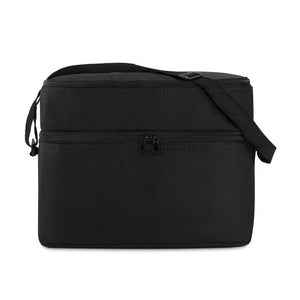 Borsa frigo con due comparti Nero - personalizzabile con logo