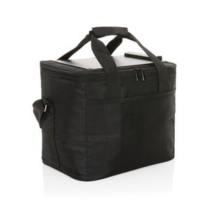 Borsa frigo deluxe Pedro AWARE™ RPET con pannello solare 5W nero - personalizzabile con logo