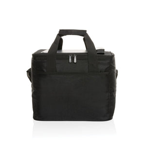 Borsa frigo deluxe Pedro AWARE™ RPET con pannello solare 5W nero - personalizzabile con logo