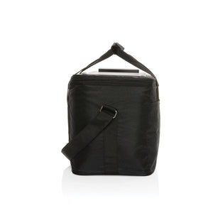 Borsa frigo deluxe Pedro AWARE™ RPET con pannello solare 5W nero - personalizzabile con logo