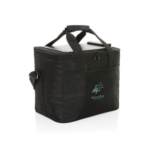 Borsa frigo deluxe Pedro AWARE™ RPET con pannello solare 5W nero - personalizzabile con logo