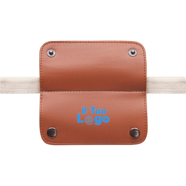 Borsa frigo grande in tela beige - personalizzabile con logo