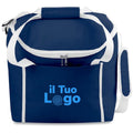Borsa frigo in poliestere blu - personalizzabile con logo