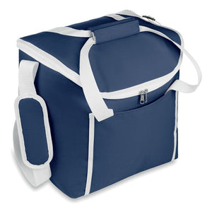 Borsa frigo in poliestere blu - personalizzabile con logo