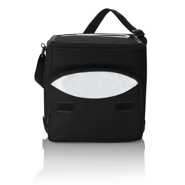 Borsa frigo doppia tasca nero - personalizzabile con logo