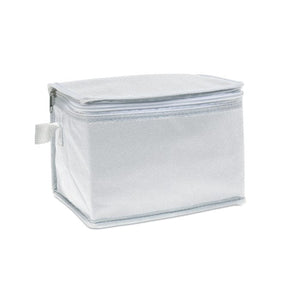 Borsa frigo per 6 lattine colorata bianco - personalizzabile con logo