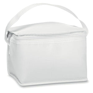 Borsa frigo per 6 lattine bianco - personalizzabile con logo