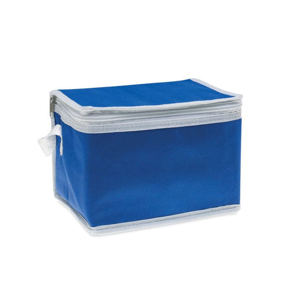 Borsa frigo per 6 lattine colorata blu - personalizzabile con logo