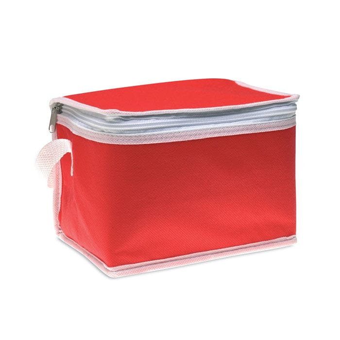 Borsa frigo per 6 lattine colorata rosso - personalizzabile con logo