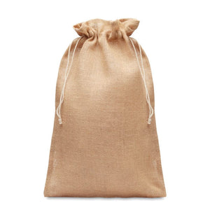 Borsa grande in juta beige - personalizzabile con logo