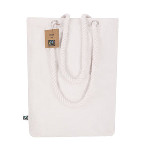 Borsa Hexa Fairtrade beige - personalizzabile con logo