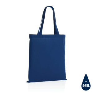 Borsa Impact AWARE™ in cotone riciclato 145 g blu - personalizzabile con logo