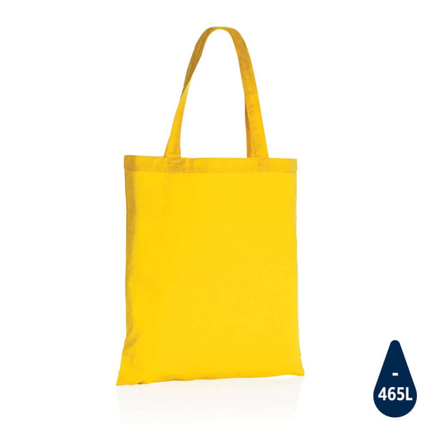 Borsa Impact AWARE™ in cotone riciclato 145 g giallo - personalizzabile con logo