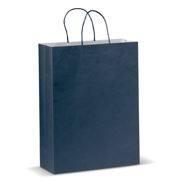 Borsa in carta - Grande 120g/m² blu navy - personalizzabile con logo