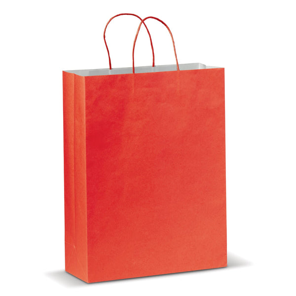 Borsa in carta - Grande 120g/m² Rosso - personalizzabile con logo