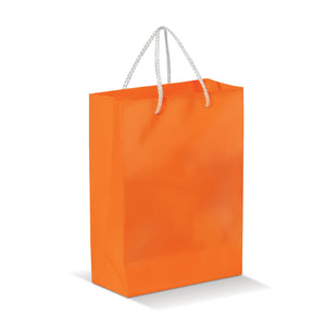 Borsa in carta Grande Arancione - personalizzabile con logo