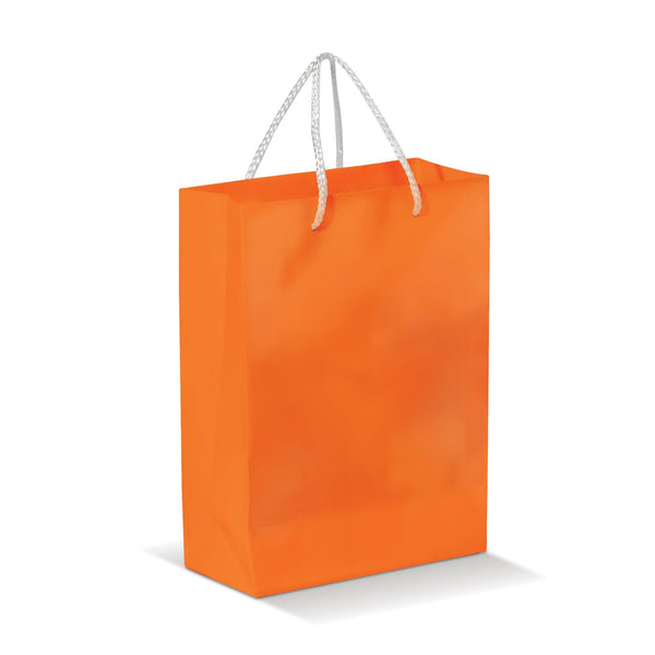 Borsa in carta Grande Arancione - personalizzabile con logo