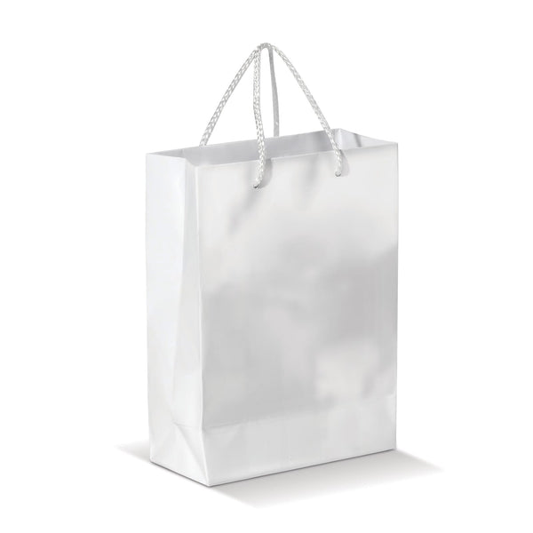 Borsa in carta Grande Bianco - personalizzabile con logo