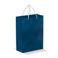 Borsa in carta Grande blu navy - personalizzabile con logo