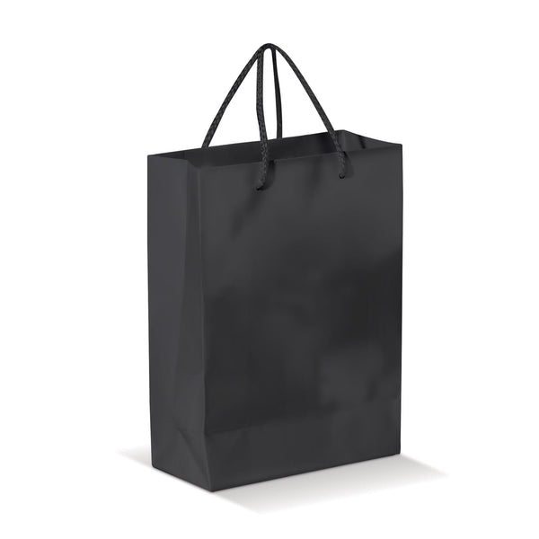 Borsa in carta Grande Nero - personalizzabile con logo